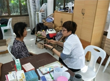 Area health services to the elderly at
Wat Suan Luang district, region Rin Kuti
gold.