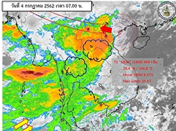 Daily weather forecasts for Thursday
July 4 2562