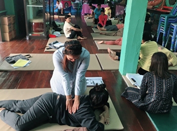 โครงการหลักสูตรนวดไทยเพื่อสุขภาพ 150
ชั่วโมงรุ่นที่ 2 บรรยายวันที่ 14
“ทบทวนการนวดเพื่อสุขภาพและฝึกปฏิบัติก่อนออกภาคสนาม”