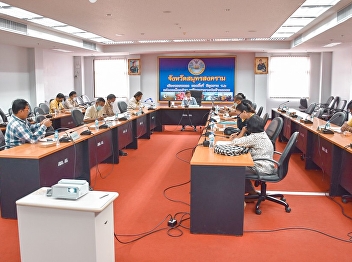 Meeting of the tracking and evaluation
team The solution of wastewater problems
in the Wat Pradu canal Samut Songkhram
Province, 2020