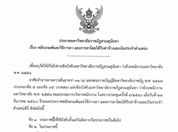 ประกาศมหาวิทยาลัยราชภัฏสวนสุนันทา เรื่อง
หลักเกณฑ์และวิธีการลา
และการลาโดยได้รับค่าจ้างและเงินประจำตำแหน่ง
