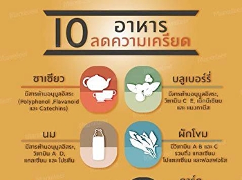 10 ชนิด ช่วยลดความเครียดได้