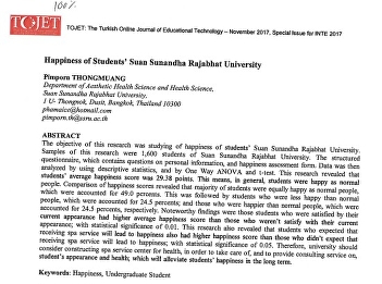 Happiness of Students’ Suan Sunandha
Rajabhat University