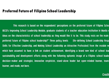 Preferred Future of Filipino School
Leadership