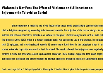Violence is Not Fun: The Effect of
Violence and Alienation on Enjoyment in
Television Serial