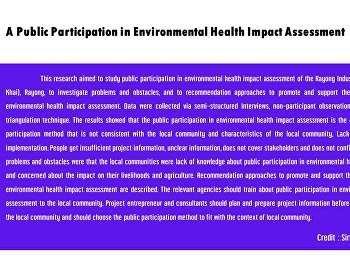 A Public Participation in Environmental
Health Impact Assessment
