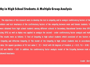 Empathy in High School Students: A
Multiple Group Analysis