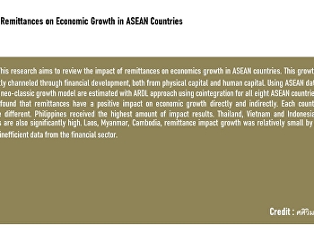 Impact of Remittances on Economic Growth
in ASEAN Countries