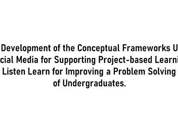 The Development of the Conceptual
Frameworks Using Social Media for
Supporting Project-based Learning with
Listen Learn for Improving a Problem
Solving Skill of Undergraduates.
