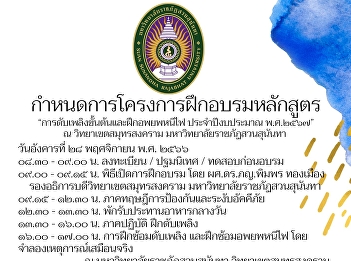 Publicize the project and schedule
training courses. “Basic firefighting
and fire evacuation training Fiscal year
2024