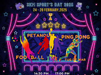 เตรียมระเบิดความมันส์ กับกิจกรรม
#SKMSPORTDAY2025 #กีฬาสานสัมพันธ์
นักศึกษามหาวิทยาลัยราชภัฏสวนสุนันทา
วิทยาเขตสมุทรสงคราม