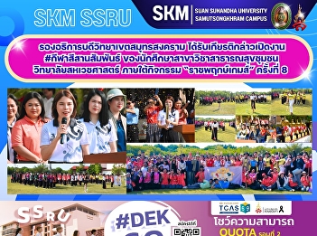 The Vice President of Samut Songkhram
Campus had the honor of giving the
opening speech at the #SportsDay for
Community Public Health students from
the College of Allied Health Sciences,
under the 8th “Ratchaphruek Games”
event.