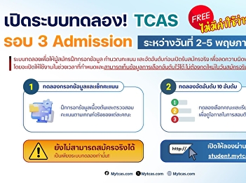 The experimental ranking system for
TCAS69 Round 3 Admission.